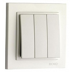 Выключатель трехклавишный mono electric despina 102-252522-114
